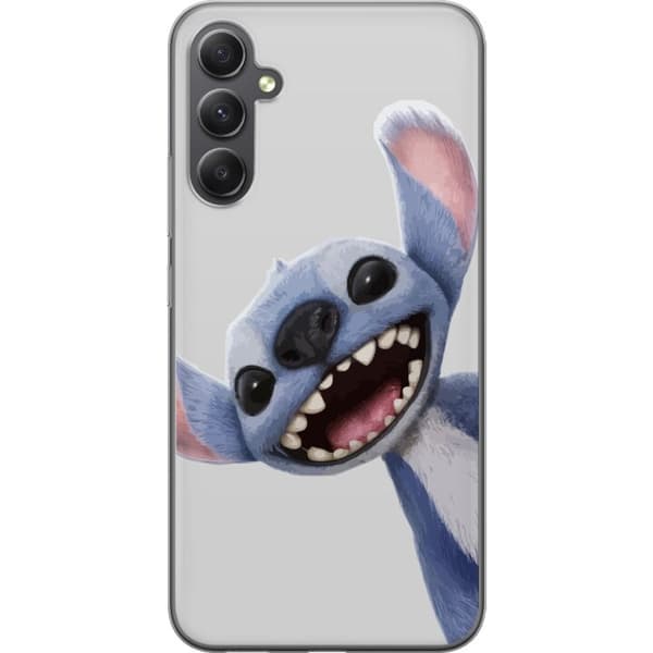 Samsung Galaxy A35 Genomskinligt Skal Stitch i Fart – Kawaii Design för Fans & Barn