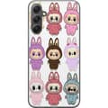 Miniatyrbild 1 av 3: Samsung Galaxy A35 Genomskinligt Skal Labubu Pink Monster – Popkonst med Kawaii-touch