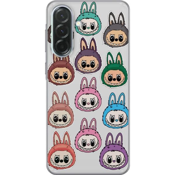 Samsung Galaxy A36 Läpinäkyvä kuori Labubu Macaron Monster - Söpö Keräilyfiguuri Tyylillä