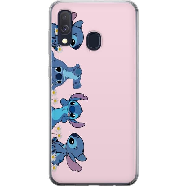 Samsung Galaxy A40 Gennemsigtig cover Stitch Grin & Leg – Perfekt til Telefoncovers eller Plakater