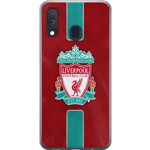 Samsung Galaxy A40 Gennemsigtig cover Liverpool FC - Klassisk Fodboldstolthed i Rødt