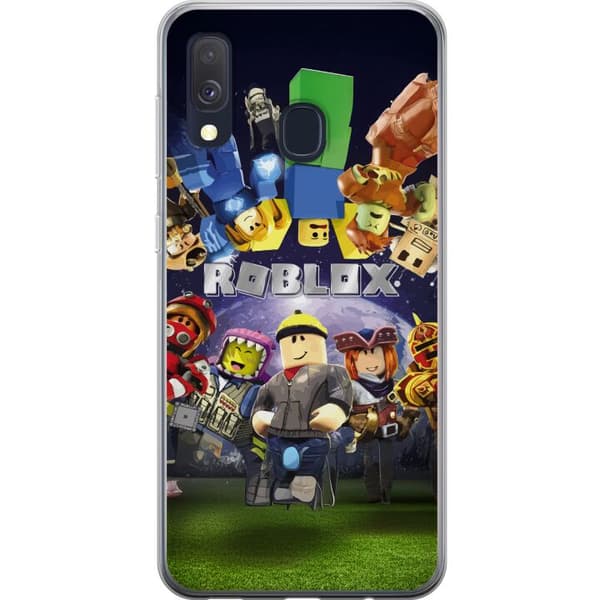 Samsung Galaxy A40 Genomskinligt Skal Roblox Värld – Gamingäventyr för Barn & Ungdomar