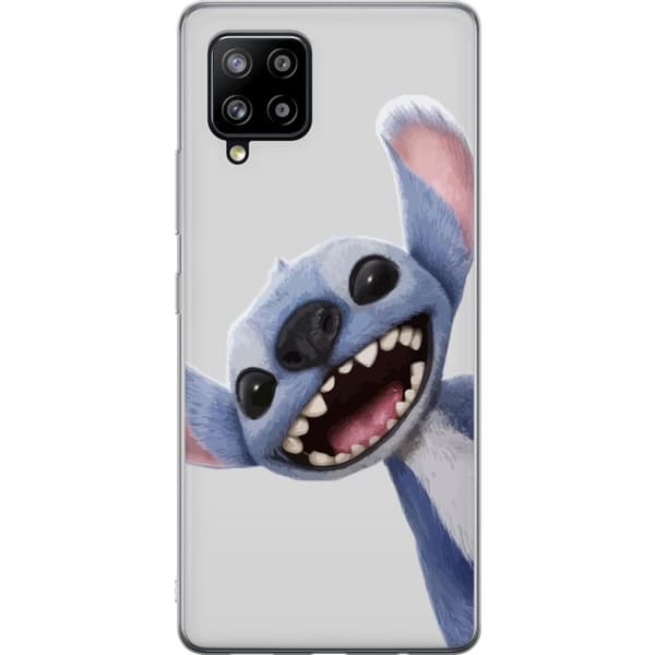 Samsung Galaxy A42 5G Gennemsigtig cover Stitch i fart - Kawaii-design til fans & børn