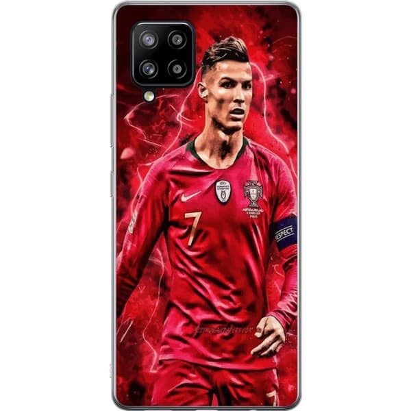 Samsung Galaxy A42 5G Gennemsigtig cover Ronaldo Færdigheder - CR7 Design for Ægte Fans