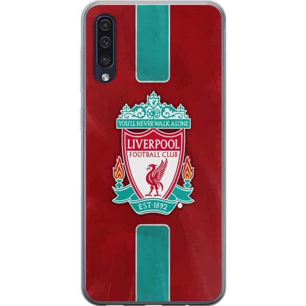 Samsung Galaxy A50 Gennemsigtig cover Liverpool FC - Klassisk Fodboldstolthed i Rødt