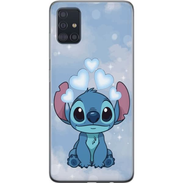 Samsung Galaxy A51 Läpinäkyvä kuori Stitch Hyppäävä Ilo - Hauska Suunnittelu Lahjalle
