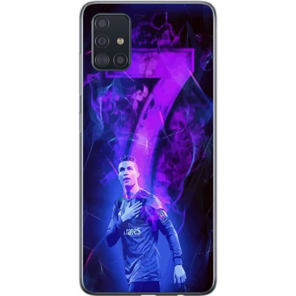 Samsung Galaxy A51 Gennemsigtig cover Ronaldo 7 - Fodboldlegende i Handling for Fans