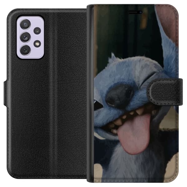 Samsung Galaxy A52s 5G Plånboksfodral Stitch Söt Alien – Blå Favorit från Yttre Rymden