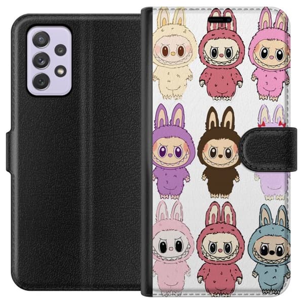 Samsung Galaxy A52s 5G Lompakkokotelo Labubu Pink Monster - Popkulttuuri Kawaii-kosketuksella