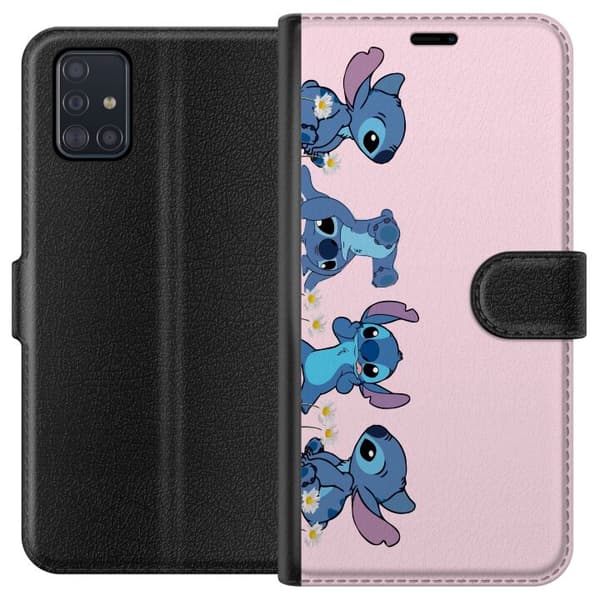 Samsung Galaxy A51 Tegnebogsetui Stitch Grin & Leg – Perfekt til Telefoncovers eller Plakater