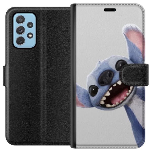 Samsung Galaxy A52 5G Tegnebogsetui Stitch i fart - Kawaii-design til fans & børn