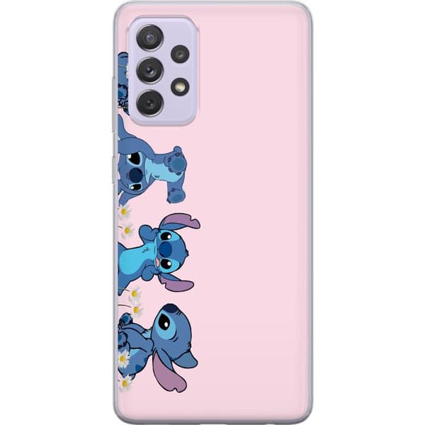 Samsung Galaxy A52s 5G Genomskinligt Skal Stitch Skratt & Bus – Perfekt för Mobilskal eller Poster