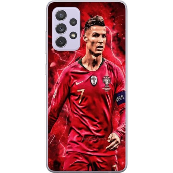 Samsung Galaxy A52s 5G Läpinäkyvä kuori Ronaldon Taidot - CR7 Suunnittelu Aidolle Kannattajalle