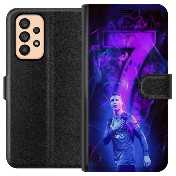 Samsung Galaxy A53 5G Plånboksfodral Ronaldo 7 – Fotbollslegend i Action för Fans