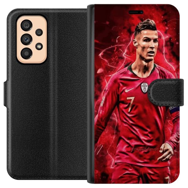 Samsung Galaxy A53 5G Lompakkokotelo Ronaldon Taidot - CR7 Suunnittelu Aidolle Kannattajalle