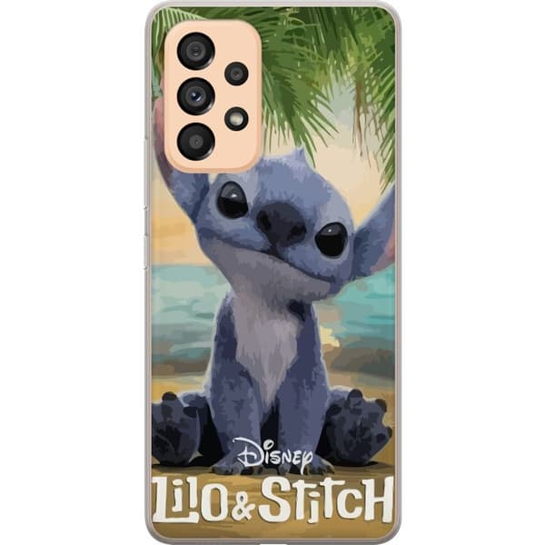 Samsung Galaxy A53 5G Genomskinligt Skal Stitch Kärleksfull – Med Hjärtan & Kawaii-känsla