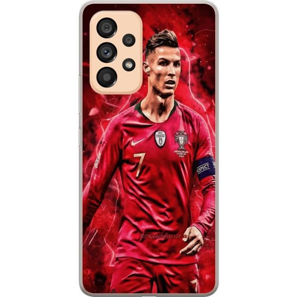 Samsung Galaxy A53 5G Gennemsigtig cover Ronaldo Færdigheder - CR7 Design for Ægte Fans