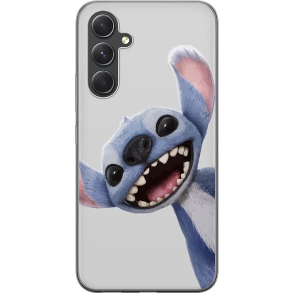Samsung Galaxy A55 Genomskinligt Skal Stitch i Fart – Kawaii Design för Fans & Barn