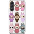 Miniatyrbild 1 av 3: Samsung Galaxy A55 Genomskinligt Skal Labubu Pink Monster – Popkonst med Kawaii-touch