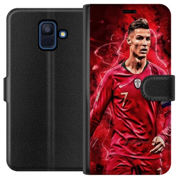 Samsung Galaxy A6 (2018) Lompakkokotelo Ronaldon Taidot - CR7 Suunnittelu Aidolle Kannattajalle