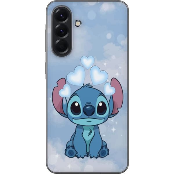 Samsung Galaxy A56 Gennemsigtig cover Stitch Hoppende Glæde - Sjovt Design til Gave