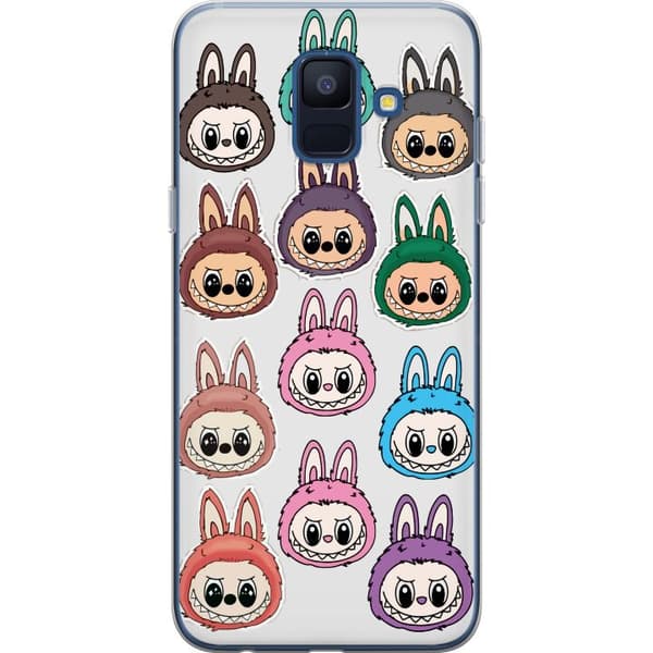 Samsung Galaxy A6 (2018) Läpinäkyvä kuori Labubu Macaron Monster - Söpö Keräilyfiguuri Tyylillä