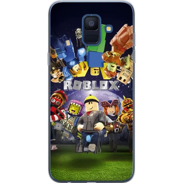 Samsung Galaxy A6 (2018) Genomskinligt Skal Roblox Värld – Gamingäventyr för Barn & Ungdomar