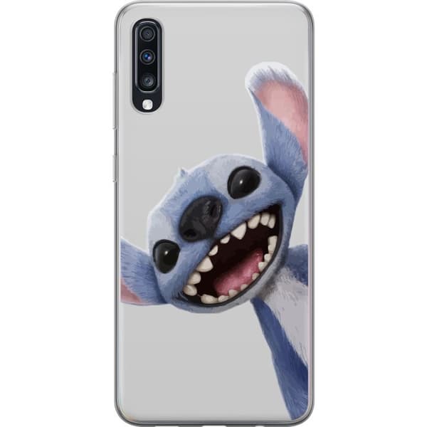 Samsung Galaxy A70 Gjennomsiktig deksel Stitch i Fart - Kawaii Design for Fans & Barn