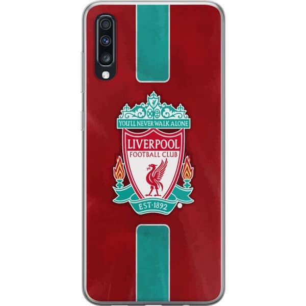 Samsung Galaxy A70 Läpinäkyvä kuori Liverpool FC - Klassinen jalkapallourheilu Punaisena