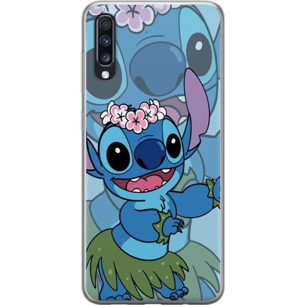 Samsung Galaxy A70 Läpinäkyvä kuori Stitch tähtien alla - Taianomainen Anime-tyyli