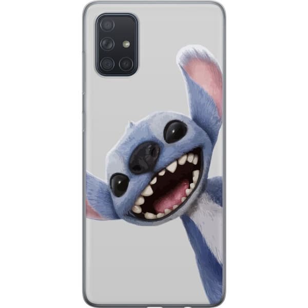 Samsung Galaxy A71 Gennemsigtig cover Stitch i fart - Kawaii-design til fans & børn
