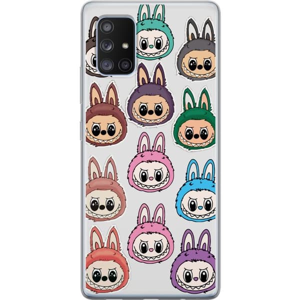 Samsung Galaxy A71 5G Läpinäkyvä kuori Labubu Macaron Monster - Söpö Keräilyfiguuri Tyylillä