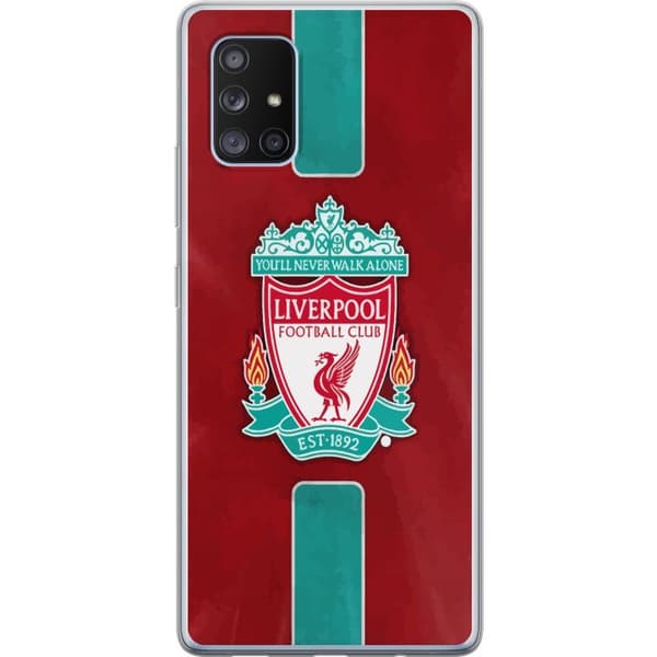 Samsung Galaxy A71 5G Läpinäkyvä kuori Liverpool FC - Klassinen jalkapallourheilu Punaisena