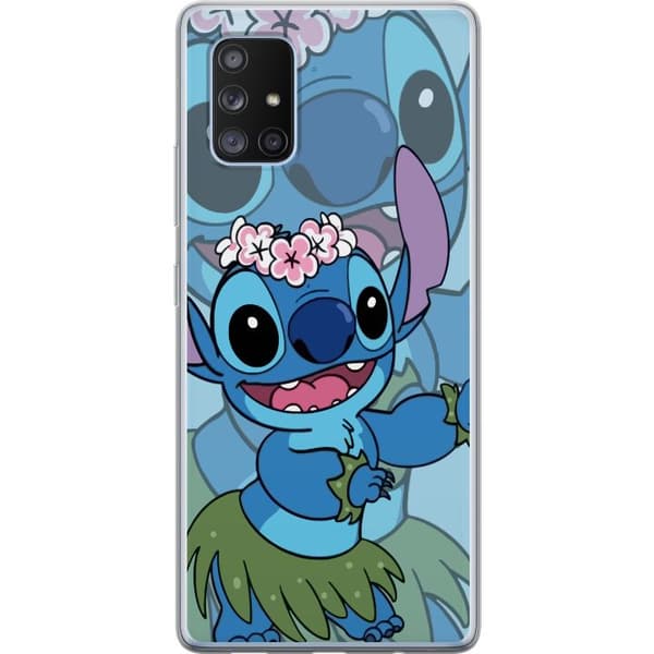 Samsung Galaxy A71 5G Läpinäkyvä kuori Stitch tähtien alla - Taianomainen Anime-tyyli