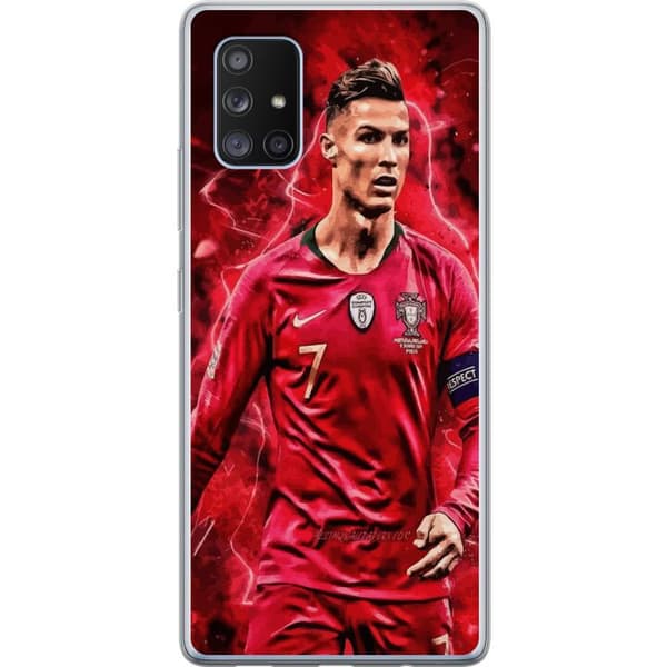 Samsung Galaxy A71 5G Gennemsigtig cover Ronaldo Færdigheder - CR7 Design for Ægte Fans