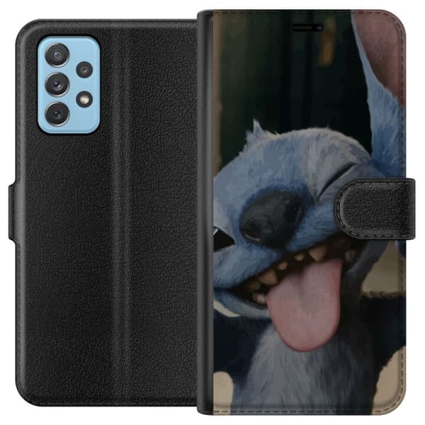 Samsung Galaxy A72 5G Lompakkokotelo Stitch Söpö Alien - Sininen Suosikki Ulkoavaruudesta