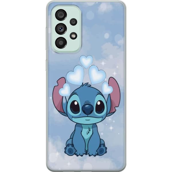 Samsung Galaxy A73 5G Läpinäkyvä kuori Stitch Hyppäävä Ilo - Hauska Suunnittelu Lahjalle