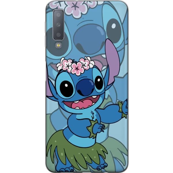 Samsung Galaxy A7 (2018) Läpinäkyvä kuori Stitch tähtien alla - Taianomainen Anime-tyyli