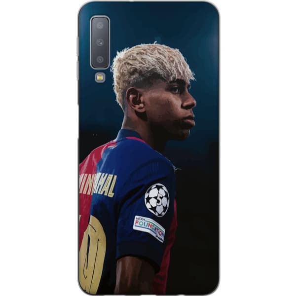 Samsung Galaxy A7 (2018) Läpinäkyvä kuori Lamine Yamal - Barcelonan ihmelapsi fokuksessa