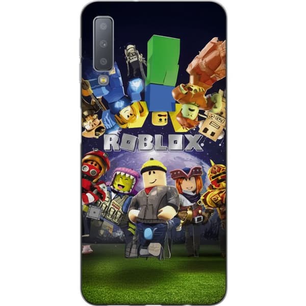 Samsung Galaxy A7 (2018) Gennemsigtig cover Roblox Verden - Gaming Eventyr for Børn og Unge
