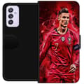 Miniatyrbilde 1 av 3: Samsung Galaxy A82 5G Lommeboketui Ronaldo Ferdigheter - CR7 Design for Ekte Supportere