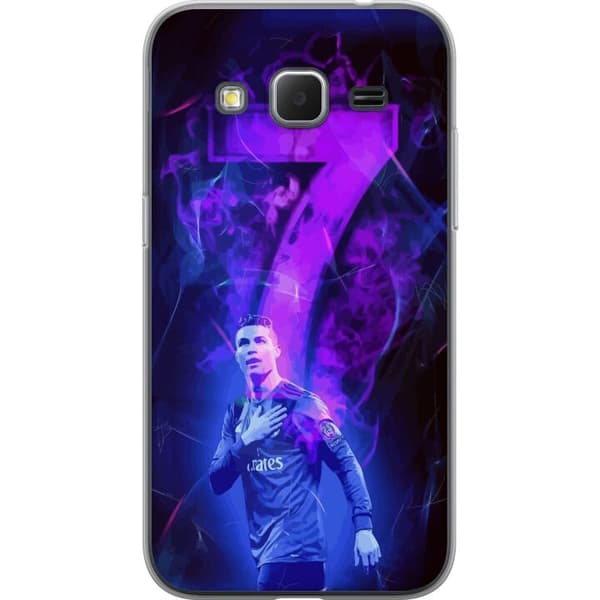 Samsung Galaxy Core Prime Gjennomsiktig deksel Ronaldo 7 - Fotballlegenden i Aksjon for Fans