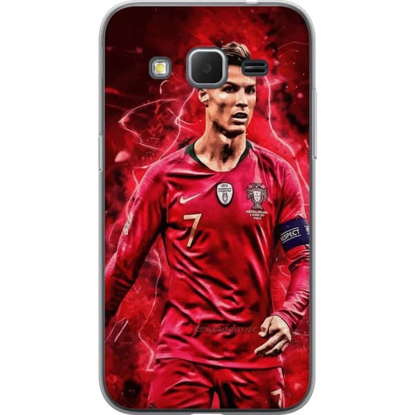 Samsung Galaxy Core Prime Gjennomsiktig deksel Ronaldo Ferdigheter - CR7 Design for Ekte Supportere