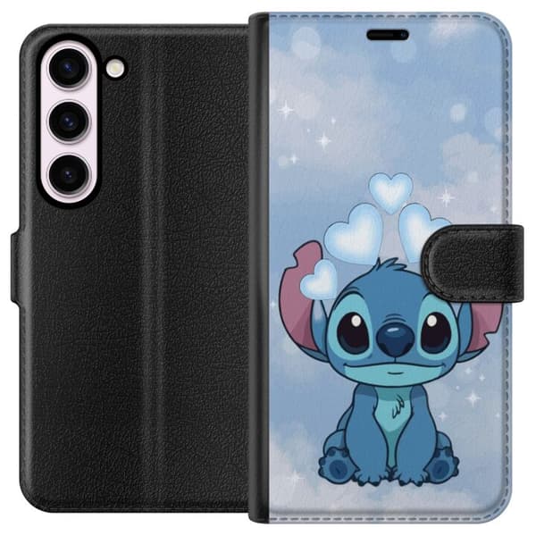 Samsung Galaxy S23 Lompakkokotelo Stitch Hyppäävä Ilo - Hauska Suunnittelu Lahjalle