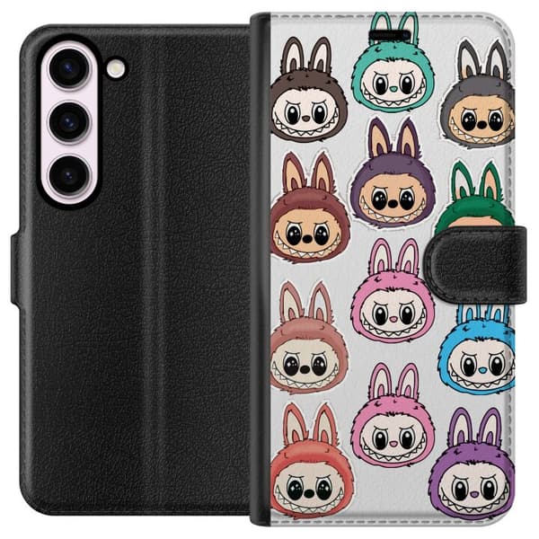Samsung Galaxy S23 Tegnebogsetui Labubu Macaron Monster - Nuttet Samlefigur med Stil
