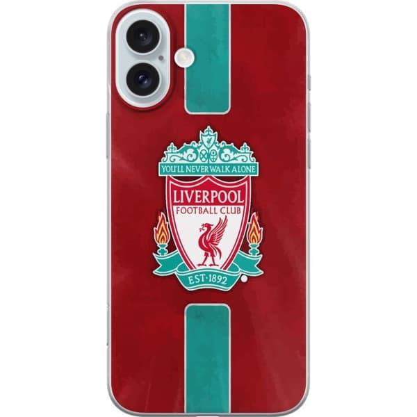 Apple iPhone 16 Plus Läpinäkyvä kuori Liverpool FC - Klassinen jalkapallourheilu Punaisena