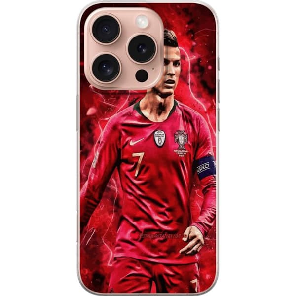 Apple iPhone 16 Pro Genomskinligt Skal Ronaldo Skills – CR7 Design för Äkta Supporters