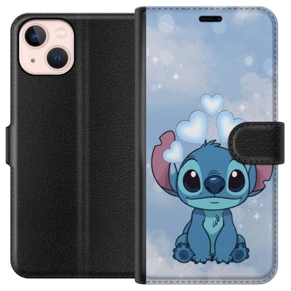 Apple iPhone 13 Tegnebogsetui Stitch Hoppende Glæde - Sjovt Design til Gave