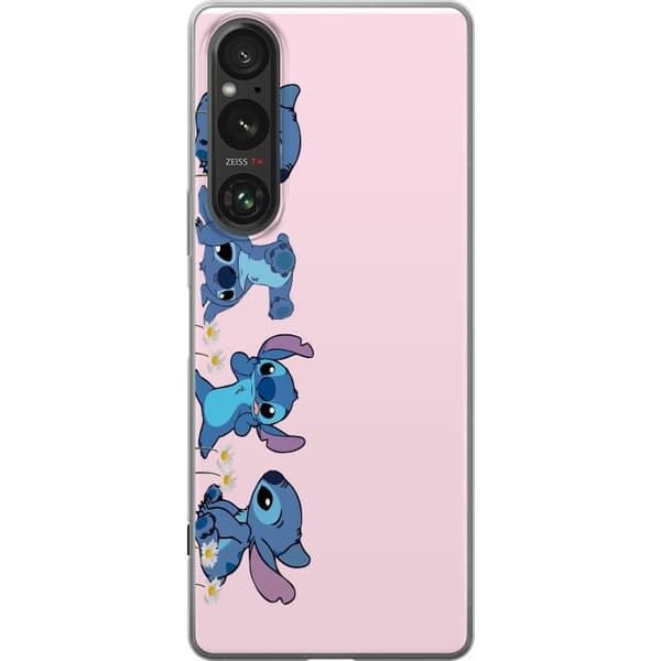 Sony Xperia 1 VI Gennemsigtig cover  Stitch Grin & Leg – Perfekt til Telefoncovers eller Plakater