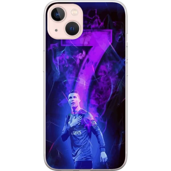 Apple iPhone 13 Läpinäkyvä kuori Ronaldo 7 - Jalkapallolegenda Toiminnassa Fanien Puolesta